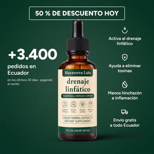 Gotas de Drenaje Linfático Mayaverra: 50 % de descuento y envío gratis en Ecuador